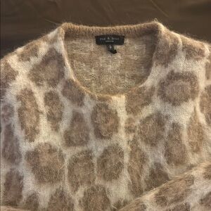 Rag & Bone Leopard Print Sweater, alpaca and merino wool